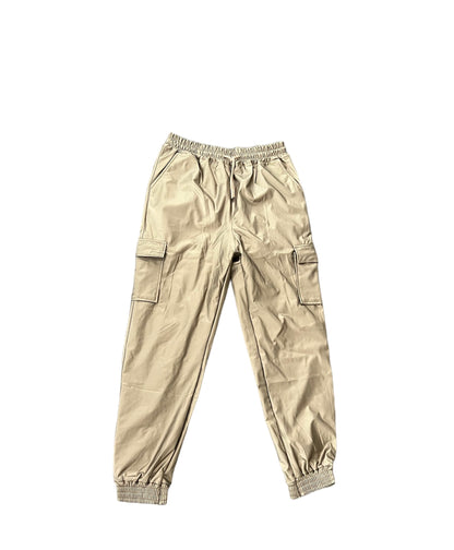 Broek leather cargo